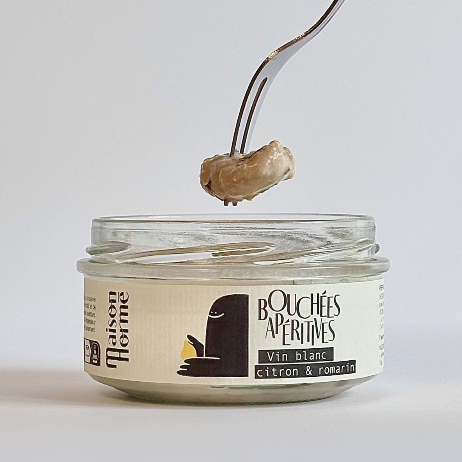 Bouchées apéritives vin blanc, citron et romarin