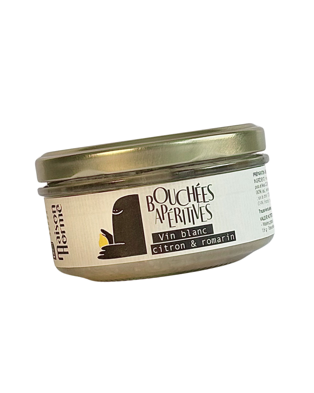 Bouchées apéritives vin blanc, citron et romarin